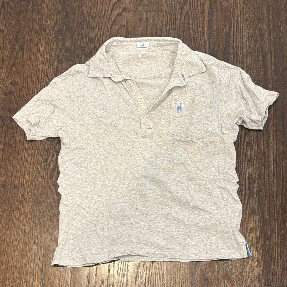 johnnie-O Boy’s Light Gray Polo Shirt Size 12